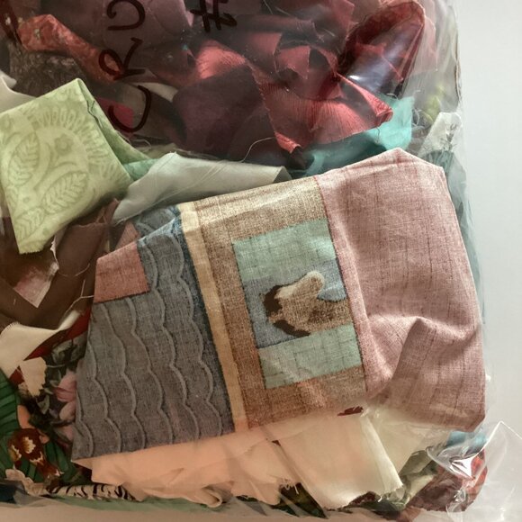 Bag of Small Fabric Scraps For Crumb Quilting or Teddy Bear Animals Stuffing - Picture 3 of 4